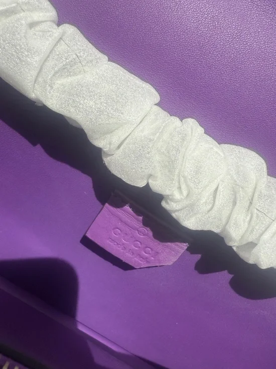 RARE Gucci Dionysus Purple Suede Crystal Chain Purse - Picture 11 of 15